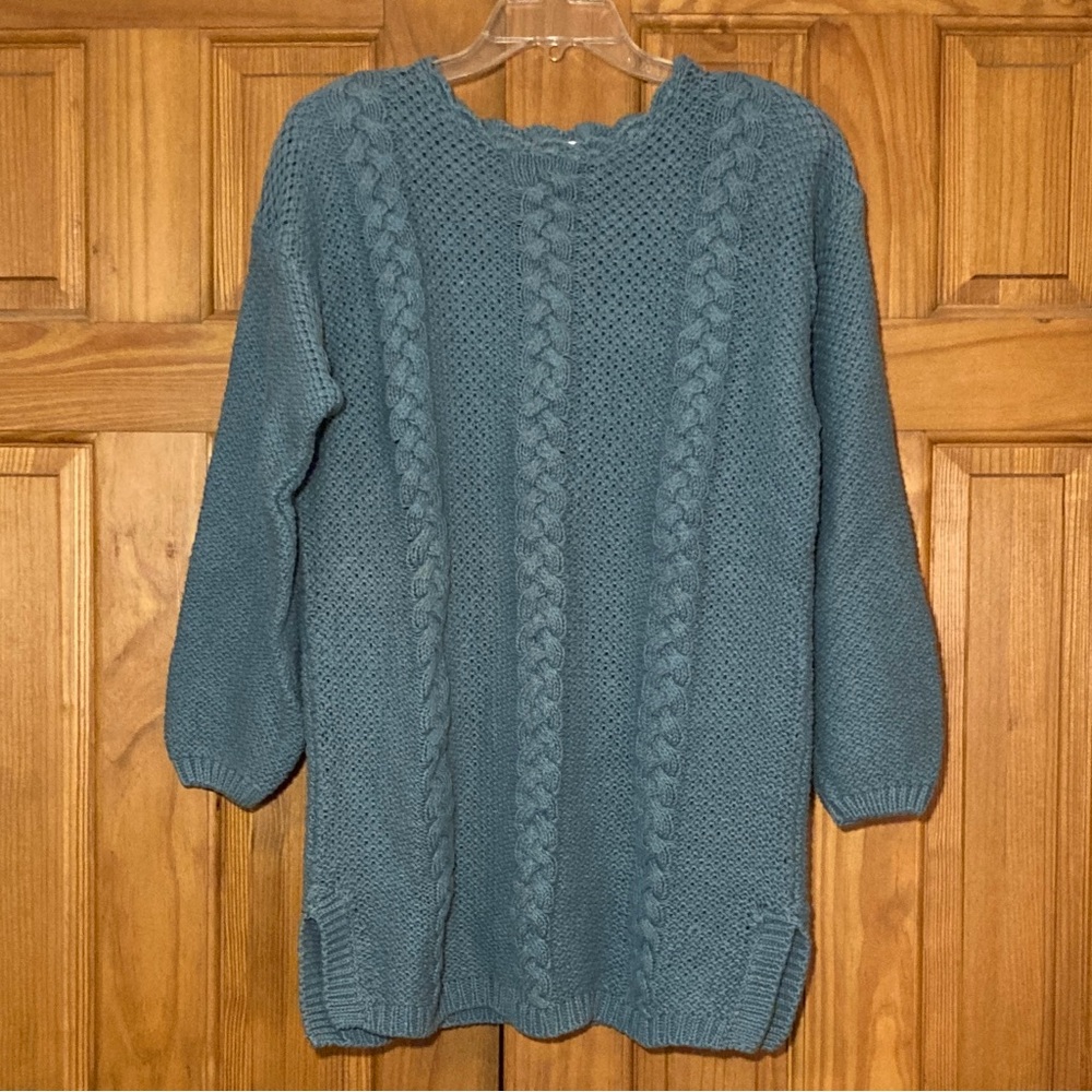 NWOT Maggie Lawrence Sport Vintage 80s 90s Heavyweight Sweater Blue M Medium